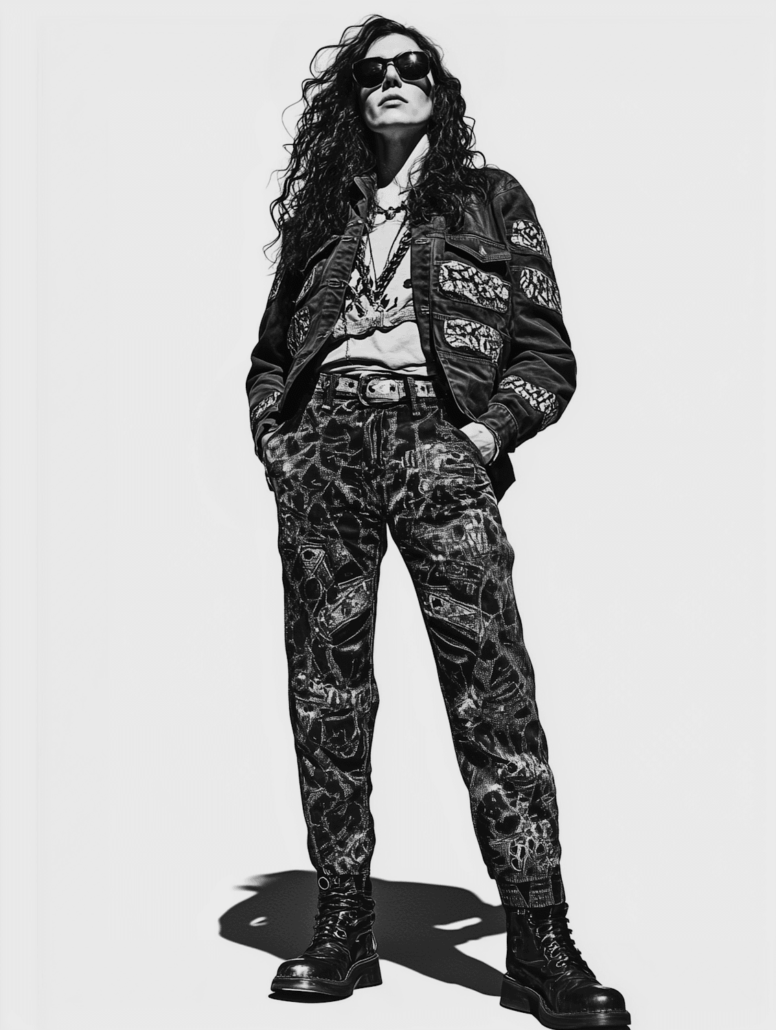 Black and white editorial portrait from the Vanta campaign